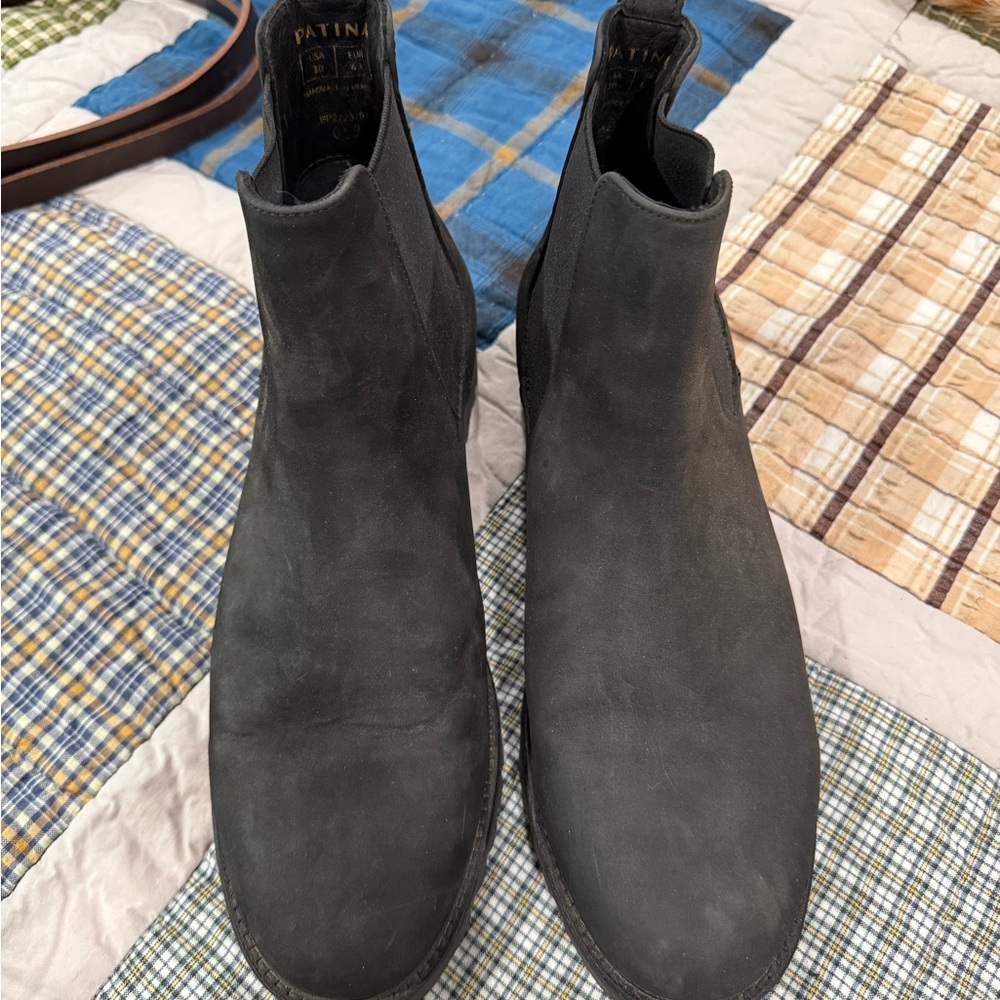 Patina Men's Black Chelsea Boots